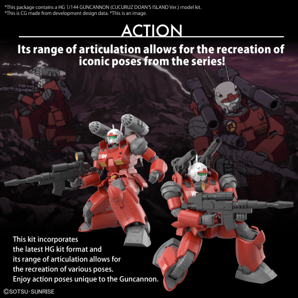 [Sale] BANDAI HG 1/144 GUNCANNON (CUCURUZ DOANS ISLAND Ver.) - Trinity Hobby