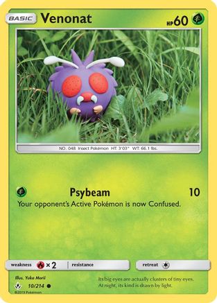 Venonat (10/214) [Sun & Moon: Unbroken Bonds] - Trinity Hobby