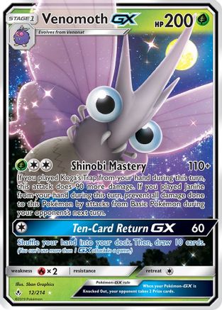 Venomoth GX (12/214) [Sun & Moon: Unbroken Bonds] - Trinity Hobby