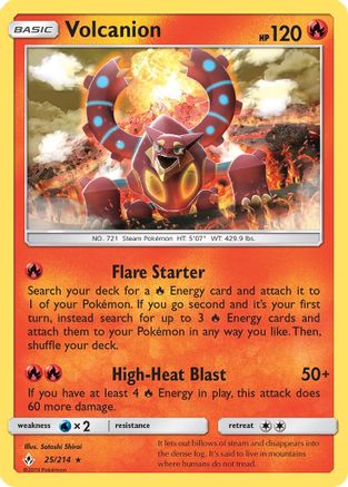 Volcanion (25/214) [Sun & Moon: Unbroken Bonds] - Trinity Hobby