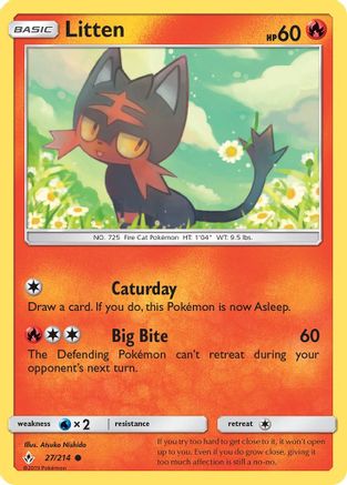 Litten (27/214) [Sun & Moon: Unbroken Bonds] - Trinity Hobby