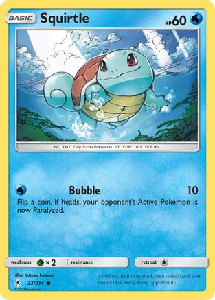 Squirtle (33/214) [Sun & Moon: Unbroken Bonds] - Trinity Hobby