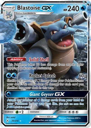Blastoise GX (35/214) [Sun & Moon: Unbroken Bonds] - Trinity Hobby