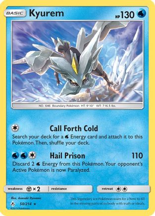 Kyurem (50/214) [Sun & Moon: Unbroken Bonds] - Trinity Hobby