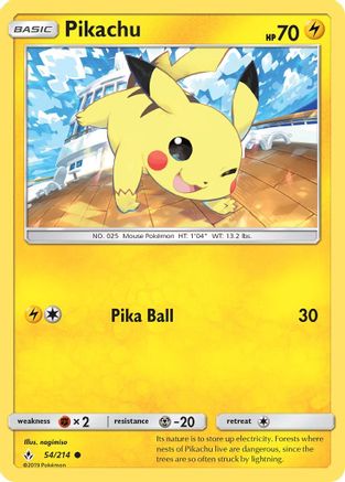 Pikachu (54/214) [Sun & Moon: Unbroken Bonds] - Trinity Hobby