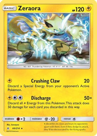 Zeraora (60/214) [Sun & Moon: Unbroken Bonds] - Trinity Hobby