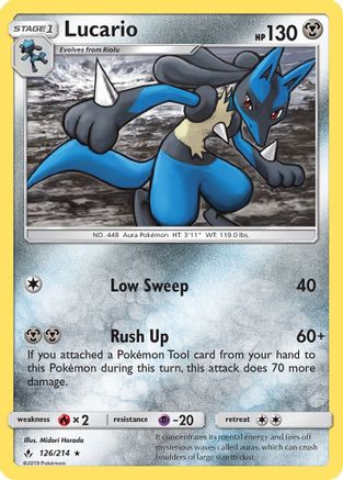 Lucario (126/214) [Sun & Moon: Unbroken Bonds] - Trinity Hobby