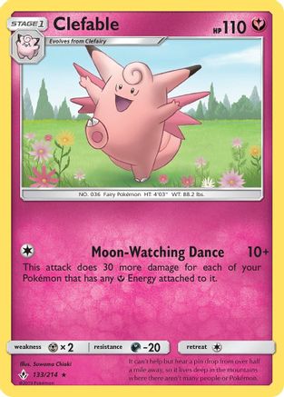Clefable (133/214) [Sun & Moon: Unbroken Bonds] - Trinity Hobby