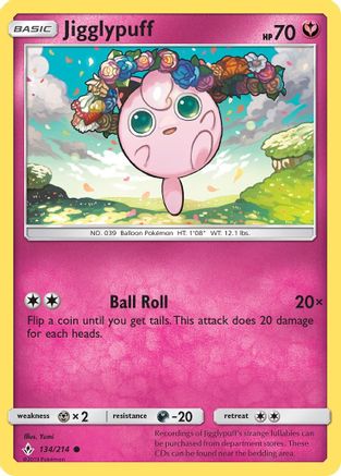 Jigglypuff (134/214) [Sun & Moon: Unbroken Bonds] - Trinity Hobby