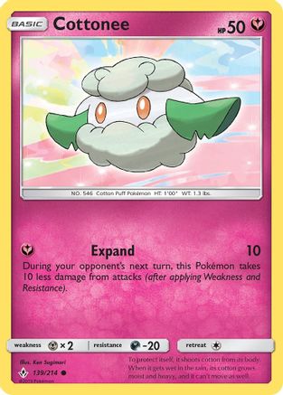 Cottonee (139/214) [Sun & Moon: Unbroken Bonds] - Trinity Hobby