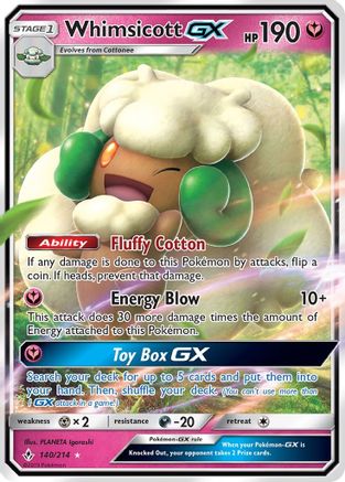 Whimsicott GX (140/214) [Sun & Moon: Unbroken Bonds] - Trinity Hobby