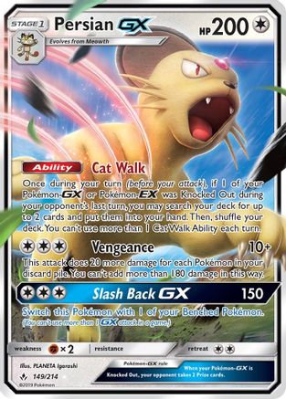 Persian GX (149/214) [Sun & Moon: Unbroken Bonds] - Trinity Hobby