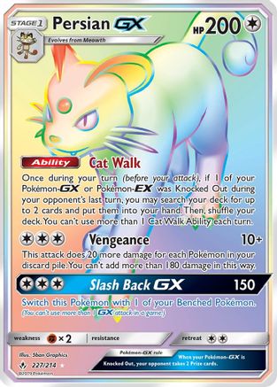 Persian GX (227/214) [Sun & Moon: Unbroken Bonds] - Trinity Hobby