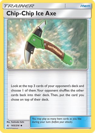 Chip-Chip Ice Axe (165/214) [Sun & Moon: Unbroken Bonds] - Trinity Hobby