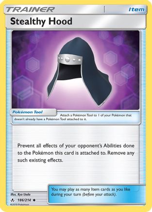 Stealthy Hood (186/214) [Sun & Moon: Unbroken Bonds] - Trinity Hobby