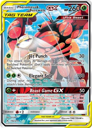 Pheromosa & Buzzwole GX (192/214) [Sun & Moon: Unbroken Bonds] - Trinity Hobby
