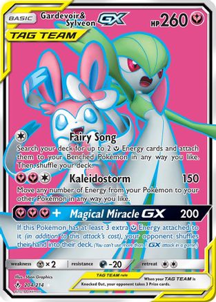 Gardevoir & Sylveon GX (204/214) [Sun & Moon: Unbroken Bonds] - Trinity Hobby