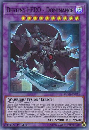 Destiny HERO - Dominance [DANE-EN031] Super Rare - Trinity Hobby