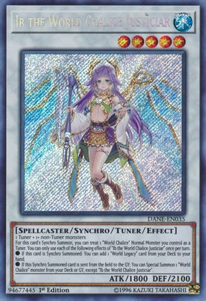 Ib the World Chalice Justiciar [DANE-EN035] Secret Rare - Trinity Hobby