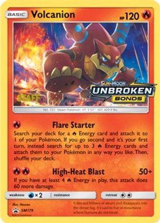 Volcanion (SM179) (Staff Prerelease Promo) [Sun & Moon: Black Star Promos] - Trinity Hobby