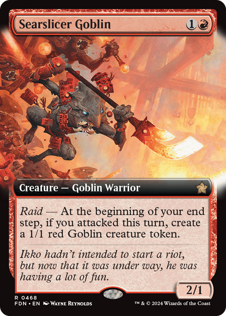 Searslicer Goblin (Extended Art) [Foundations] - Trinity Hobby