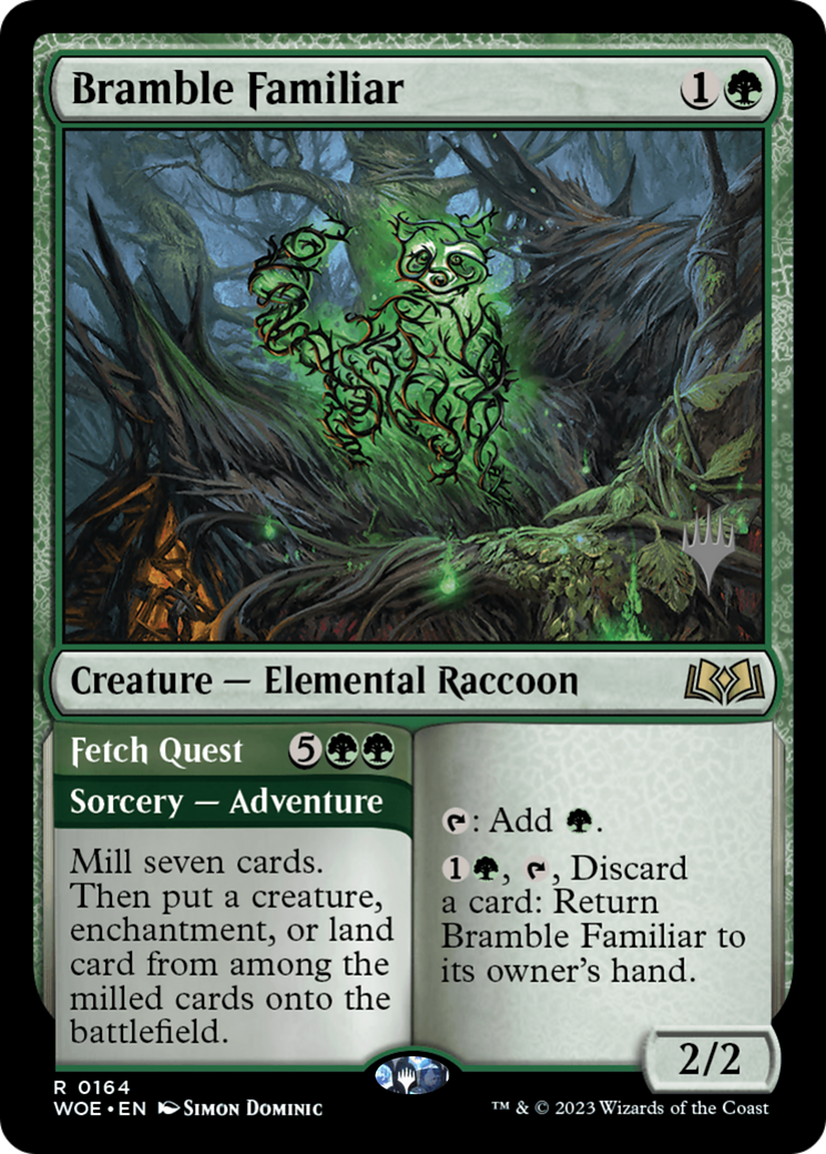 Bramble Familiar // Fetch Quest (Promo Pack) [Wilds of Eldraine Promos] - Trinity Hobby