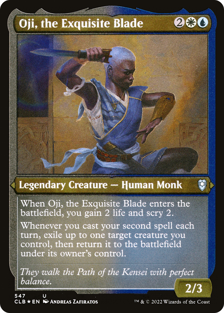 Oji, the Exquisite Blade (Foil Etched)  [Foil]  (CLB-547) - [Commander Legends: Battle for Baldur's Gate]