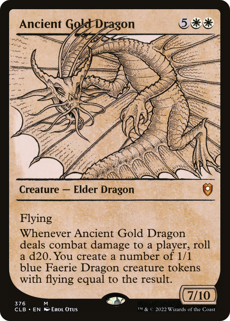 Ancient Gold Dragon (Showcase) [Commander Legends: Battle for Baldur's Gate] - Trinity Hobby