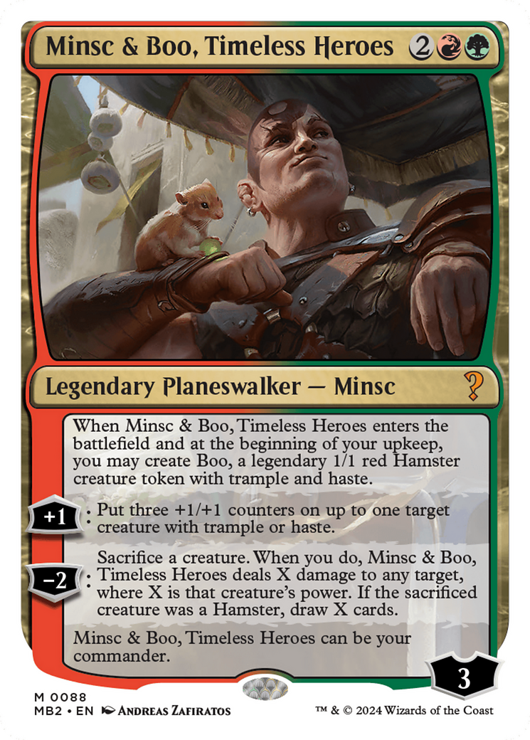 Minsc & Boo, Timeless Heroes (White Border) [Mystery Booster 2] - Trinity Hobby