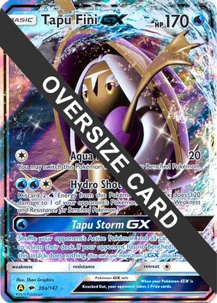 Tapu Fini GX (39/147) (Alternate card) (Jumbo Card) [Sun & Moon: Burning Shadows] - Trinity Hobby
