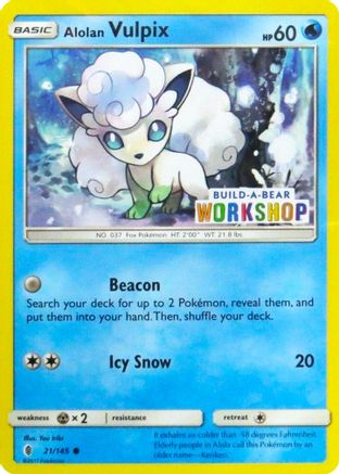 Alolan Vulpix (Build-A-Bear Workshop Exclusive) - (021/145) [Miscellaneous Cards & Products]