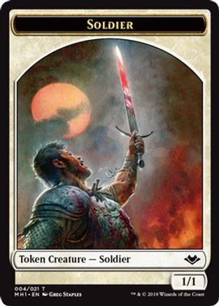 Soldier // Emblem - Serra the Benevolent Double-Sided Token  (MH1-4 // 20) - [Modern Horizons]