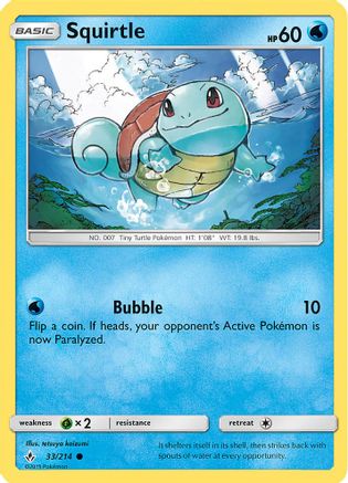 Squirtle (33/214) (Premium Collection Promo) [Sun & Moon: Unbroken Bonds] - Trinity Hobby