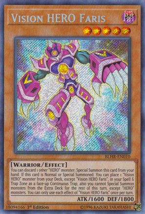 Vision Hero Faris [BLHR-EN010] Secret Rare - Trinity Hobby