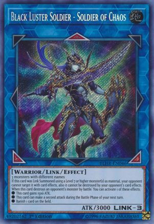 Black Luster Soldier - Soldier of Chaos [BLHR-EN046] Secret Rare - Trinity Hobby