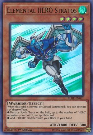 Elemental Hero Stratos [BLHR-EN061] Ultra Rare - Trinity Hobby