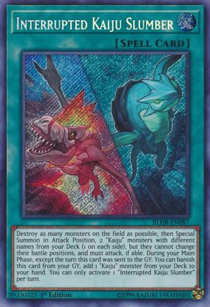 Interrupted Kaiju Slumber [BLHR-EN087] Secret Rare - Trinity Hobby