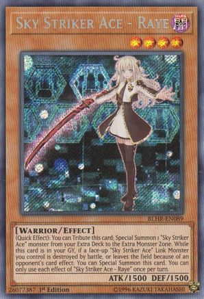 Sky Striker Ace - Raye [BLHR-EN089] Secret Rare - Trinity Hobby