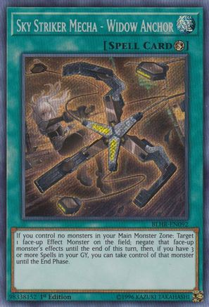 Sky Striker Mecha - Widow Anchor [BLHR-EN092] Secret Rare - Trinity Hobby