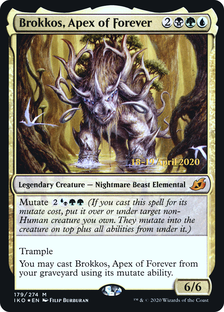 Brokkos, Apex of Forever [Ikoria: Lair of Behemoths Prerelease Promos] - Trinity Hobby