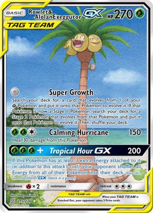 Rowlet & Alolan Exeggutor GX (215/236) [Sun & Moon: Unified Minds] - Trinity Hobby