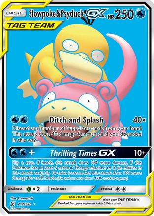 Slowpoke & Psyduck GX (217/236) [Sun & Moon: Unified Minds] - Trinity Hobby
