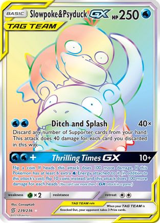 Slowpoke & Psyduck GX (239/236) [Sun & Moon: Unified Minds] - Trinity Hobby