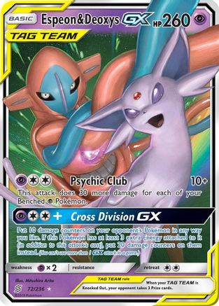 Espeon & Deoxys GX (72/236) [Sun & Moon: Unified Minds] - Trinity Hobby