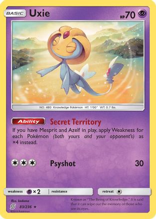 Uxie (83/236) [Sun & Moon: Unified Minds] - Trinity Hobby