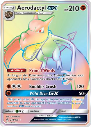 Aerodactyl GX (244/236) [Sun & Moon: Unified Minds] - Trinity Hobby