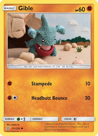 Gible (112/236) [Sun & Moon: Unified Minds] - Trinity Hobby