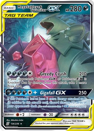 Mega Sableye & Tyranitar GX (126/236) [Sun & Moon: Unified Minds] - Trinity Hobby