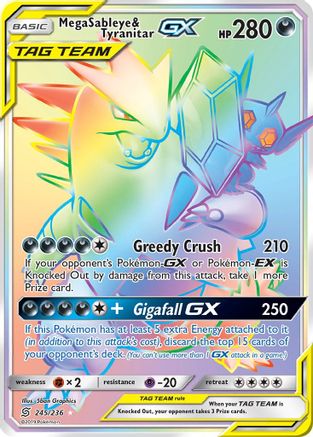 Mega Sableye & Tyranitar GX (245/236) [Sun & Moon: Unified Minds] - Trinity Hobby