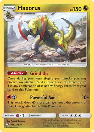 Haxorus (156/236) [Sun & Moon: Unified Minds] - Trinity Hobby